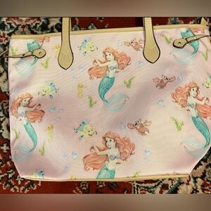 Custom Pink Little Mermaid Tote Bag